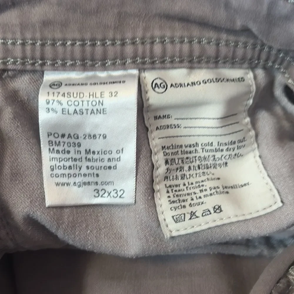Adriano Goldschmidt GUC gray tailored leg pants Size 32 X 32